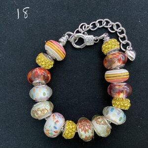 Lampwork Bead Charm Bracelet